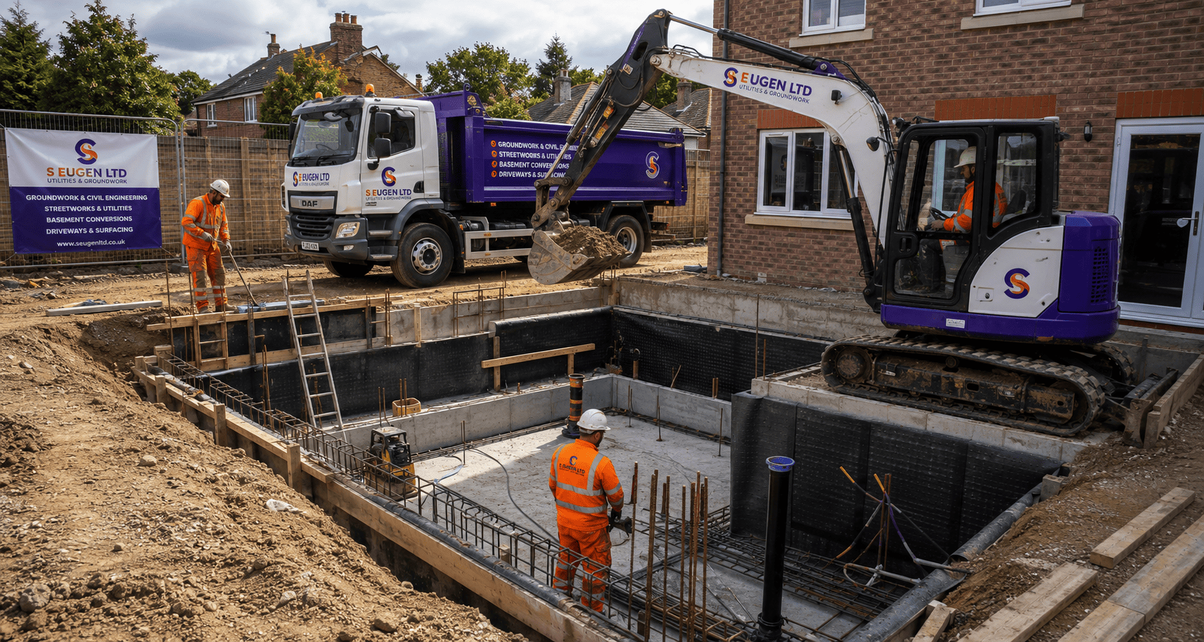 Basement conversion groundwork